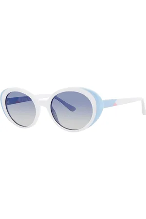 Kensie Oval It Blancas Gafas de Sol para Hombre Azules