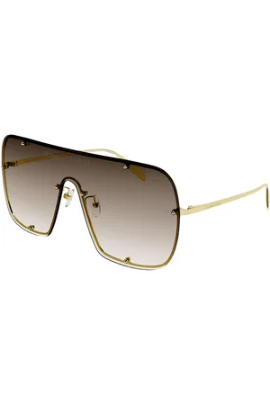 Alexander McQueen AM0362S 002 Gafas de Sol para Hombre Dorados