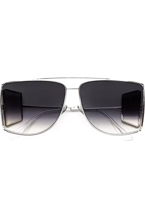 Retrosuperfuture AUTORE 2TONE RED FH0 Gafas de Sol para Hombre Plateadas