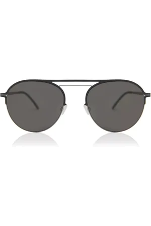 MYKITA Duane Matte Plateadas Jet Negras Gafas de Sol para Hombre Plateadas