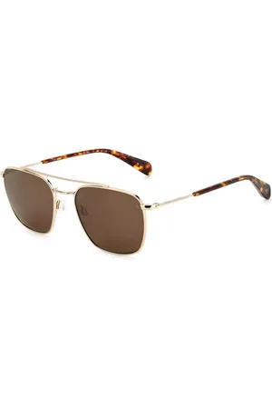 RAG&BONE RNB5047/G/S Ajuste Asiático J5G/SP Gafas de Sol para Hombre Dorados