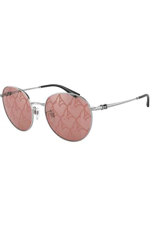 Emporio Armani EA2121D Ajuste Asiático 30150B Gafas de Sol para Mujer Plateadas