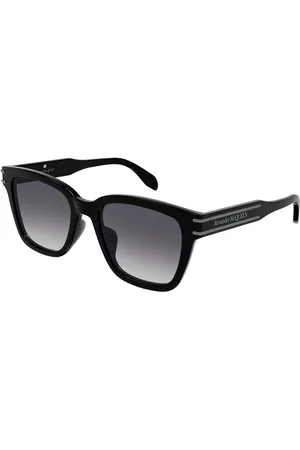 Alexander McQueen AM0399SA Ajuste Asiático 001 Gafas de Sol para Hombre Negras