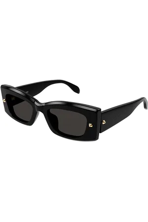 Alexander McQueen AM0426S Ajuste Asiático 001 Gafas de Sol para Hombre Negras