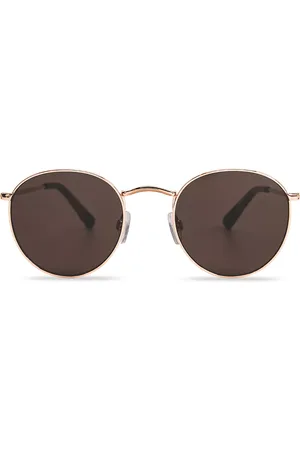 Messyweekend LENNON Rose Dorados Marrones Gafas de Sol para Hombre Dorados