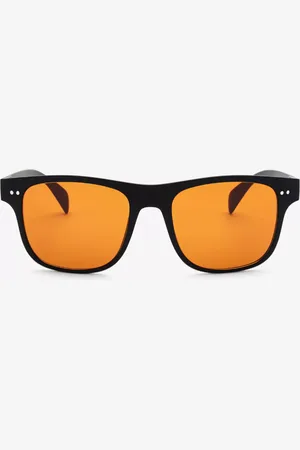 Messyweekend TEMPO Negras Naranjas Gafas de Sol para Hombre Negras