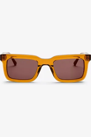 Messyweekend GARY Coffee Marrones Gafas de Sol para Hombre Naranjas