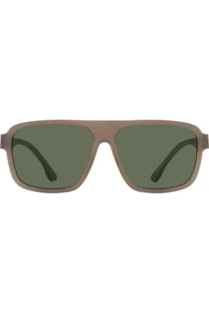 Ic! Berlin IC0005 Egon Walnut Rough Gafas de Sol para Hombre Marrones