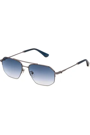 Police SPLN39 FORCE 6 0509 Gafas de Sol para Hombre Plateadas