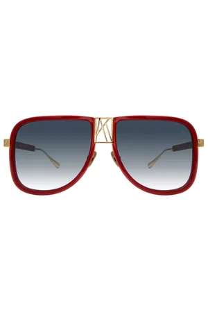 ANNA KARIN KARLSSON LOGO DUDE Rojas Gafas de Sol para Mujer Dorados