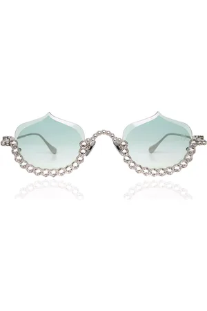 ANNA KARIN KARLSSON CRYSTAL MERINGUE Blancas Dorados Gafas de Sol para Mujer Plateadas
