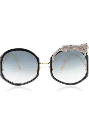 ANNA KARIN KARLSSON ROSE ET LE RÊVE - SUN Ice Transparentes Gafas de Sol para Mujer Negras