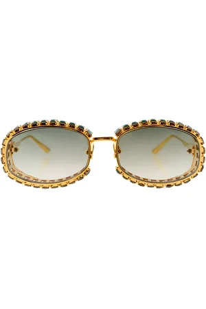 ANNA KARIN KARLSSON BILLION $ BOO Dorados Emerald Gafas de Sol para Mujer Verdes