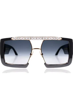 ANNA KARIN KARLSSON LE SWAG Negras Ice Transparentes Gafas de Sol para Mujer Dorados