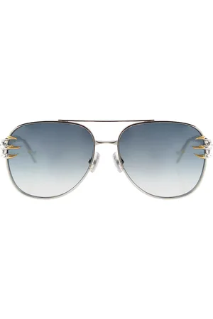 ANNA KARIN KARLSSON CLAW VOYAGE Blancas Dorados Grises Gafas de Sol para Mujer Plateadas