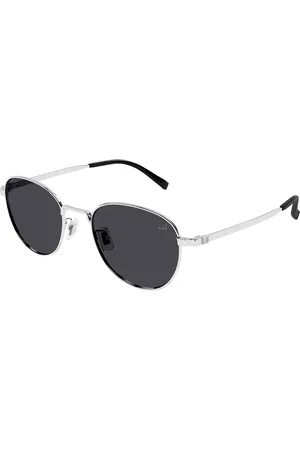 Dunhill DU0085S Ajuste Asiático 003 Gafas de Sol para Hombre Plateadas