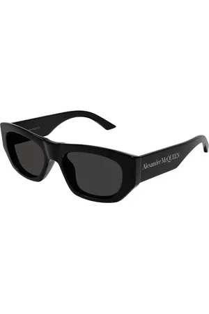 Alexander McQueen AM0450S Ajuste Asiático 001 Gafas de Sol para Hombre Negras