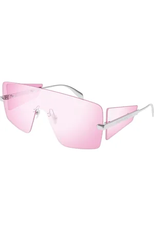 Alexander McQueen AM0460S Ajuste Asiático 004 Gafas de Sol para Hombre Plateadas