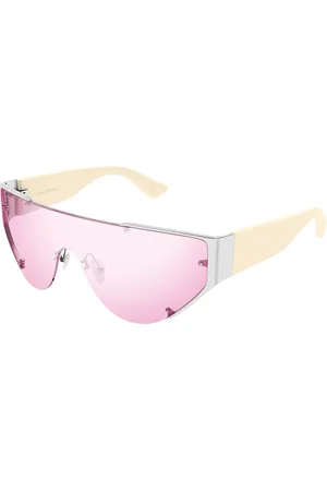 Alexander McQueen AM0447S Ajuste Asiático 004 Gafas de Sol para Hombre Plateadas