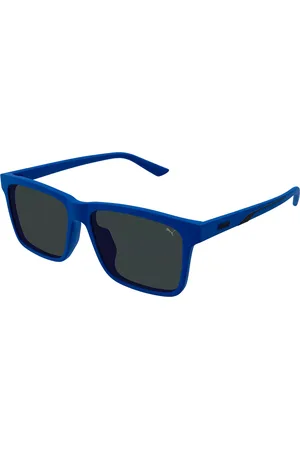 PUMA PU0479SA Ajuste Asiático 003 Gafas de Sol para Hombre Azules