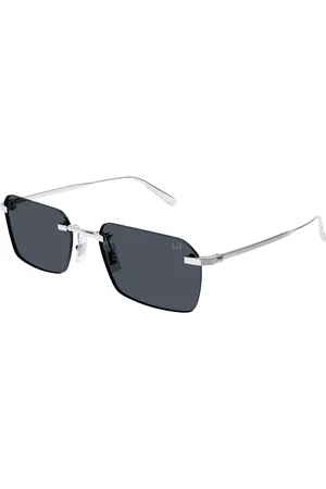 Dunhill DU0061S Ajuste Asiático 004 Gafas de Sol para Hombre Plateadas