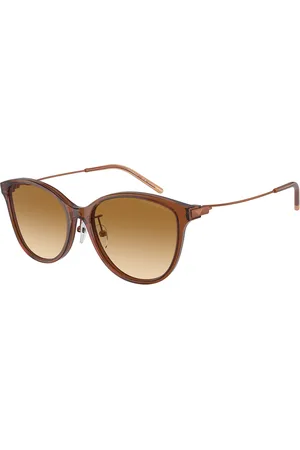 Emporio Armani EA4220F Ajuste Asiático 61103B Gafas de Sol para Mujer Marrones