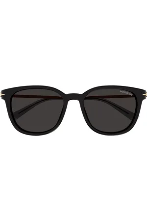 Montblanc MB0304SA Ajuste Asiático 001 Gafas de Sol para Hombre Negras