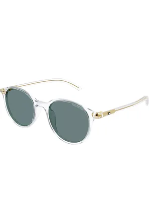 Montblanc MB0326SA Ajuste Asiático 004 Gafas de Sol para Hombre Cristal