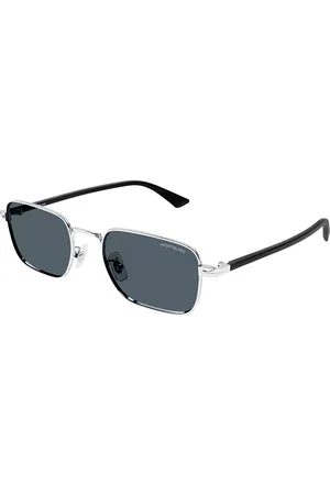 Montblanc MB0339S Ajuste Asiático 003 Gafas de Sol para Hombre Plateadas