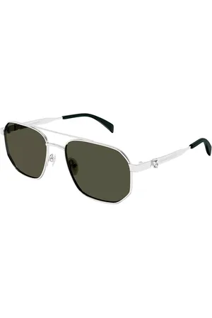 Alexander McQueen AM0458S Ajuste Asiático 003 Gafas de Sol para Hombre Plateadas