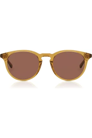 Messyweekend NEW DEPP Coffee Marrones Gafas de Sol para Hombre Naranjas
