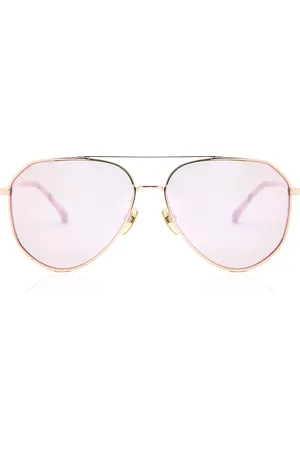 DIFF EYEWEAR Jessie James Decker Polarized dash+ mirror gradient polarized lens Gafas de Sol para Hombre Dorados