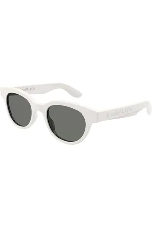 Alexander McQueen AM0383S 008 Gafas de Sol para Hombre Blancas
