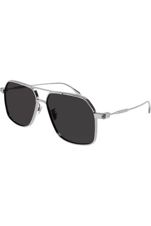 Alexander McQueen AM0372S 001 Gafas de Sol para Hombre Plateadas