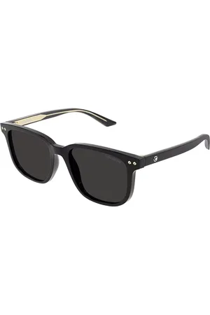 Montblanc MB0258SA Ajuste Asiático 001 Gafas de Sol para Hombre Negras