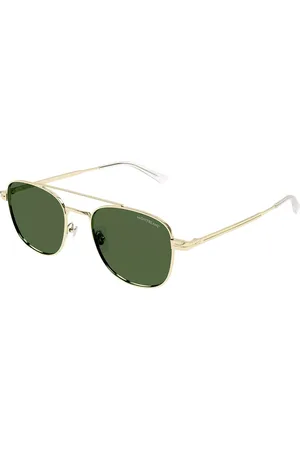 Montblanc MB0363S Ajuste Asiático 002 Gafas de Sol para Hombre Dorados