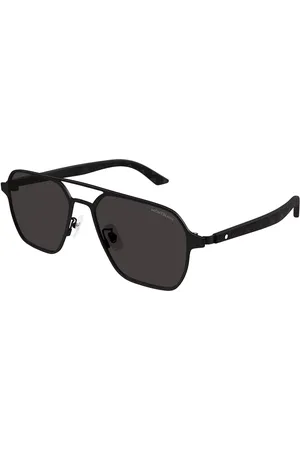 Montblanc MB0360S Ajuste Asiático 001 Gafas de Sol para Hombre Negras