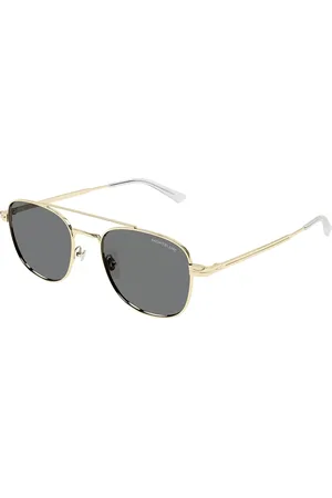 Montblanc MB0363S Ajuste Asiático 001 Gafas de Sol para Hombre Dorados