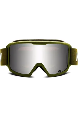 Messyweekend FERDI XE2 Army Plateadas Mirrored Gafas de Sol para Hombre Verdes