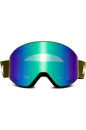 Messyweekend CLEAR XE2 Ajuste Asiático Army Verdes Mirrored Gafas de Sol para Hombre Verdes