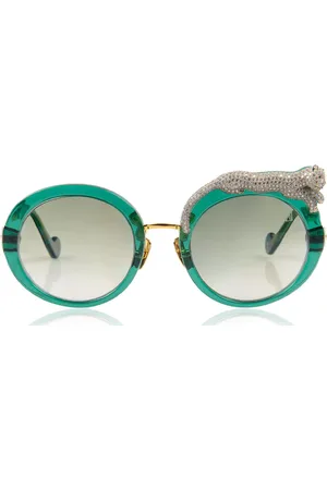 ANNA KARIN KARLSSON ROSE ET LA ROUE CRYSTAL Emerald Gafas de Sol para Mujer Verdes