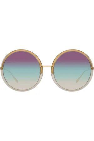 Linda Farrow KEW LFL457 C36 Gafas de Sol para Hombre Marrones