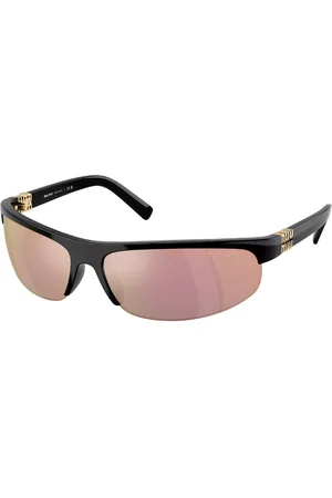 Miu Miu MUA02SF Ajuste Asiático 1AB90J Gafas de Sol para Mujer Negras