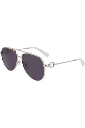 Longchamp LO178S 044 Gafas de Sol para Mujer Plateadas