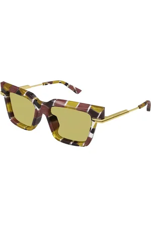 Bottega Veneta BV1242S 005 Gafas de Sol para Mujer Amarillas
