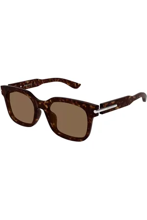 Alexander McQueen AM0496SA Ajuste Asiático 002 Gafas de Sol para Hombre Careyshell