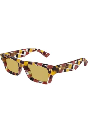 Bottega Veneta BV1351S 003 Gafas de Sol para Hombre Amarillas