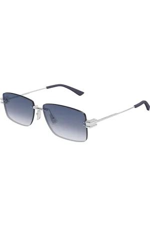 Bottega Veneta BV1126S 005 Gafas de Sol para Hombre Plateadas