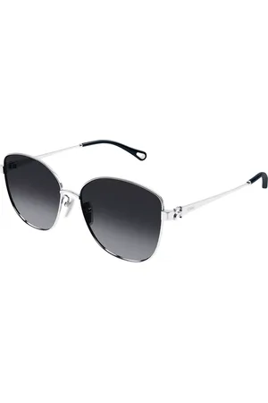 Chloé CH0306SK Ajuste Asiático 001 Gafas de Sol para Mujer Plateadas