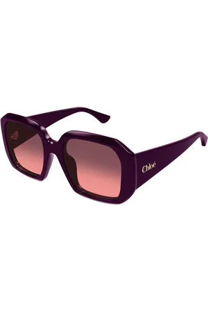 Chloé CH0300S Ajuste Asiático 004 Gafas de Sol para Mujer Borgoña